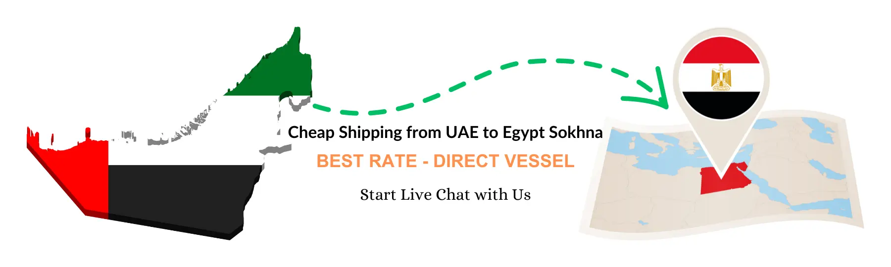Direct Vessel -Cheap Shipping from UAE to Egypt Sokhna